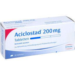Abbildung: Aciclostad 200 mg Tabletten 25 St, Tabletten PZN 06873143