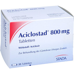 Abbildung: Aciclostad 800 mg Tabletten 35 St, Tabletten PZN 06873189