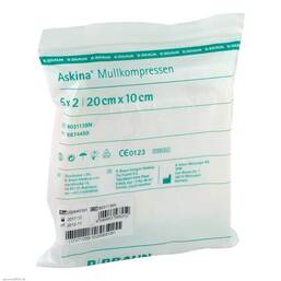 Abbildung: Askina Mullkompressen 10x20 5X2 St, Kompressen PZN 06874450