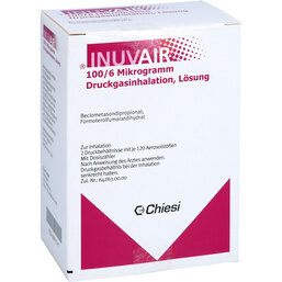Abbildung: Inuvair 100 / 6 µg 120 Hub Druckgasinhalat 2 St, Inhalat PZN 06876147