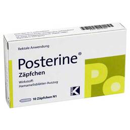 Abbildung: Posterine Suppositorien Suppositorien, 10 St PZN 06876360