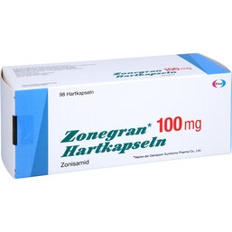 Abbildung: Zonegran 100 mg Hartkapseln 98 St, Hartkapseln PZN 06876762