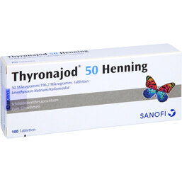 Abbildung: Thyronajod 50 Henning Tabletten 100 St, Tabletten PZN 06882219