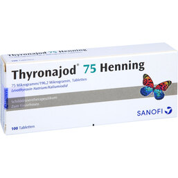 Abbildung: Thyronajod 75 Henning Tabletten 100 St, Tabletten PZN 06882248