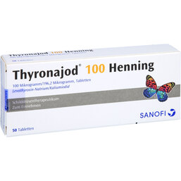 Abbildung: Thyronajod 100 Henning Tabletten 50 St, Tabletten PZN 06882260