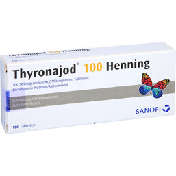 Abbildung: Thyronajod 100 Henning Tabletten 100 St, Tabletten PZN 06882277