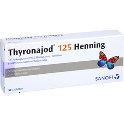 Abbildung: Thyronajod 125 Henning Tabletten 50 St, Tabletten PZN 06882308