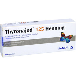 Abbildung: Thyronajod 125 Henning Tabletten 100 St, Tabletten PZN 06882314