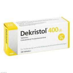 Abbildung: Dekristol 400 I.E. Tabletten Tabletten, 100 St PZN 06883727