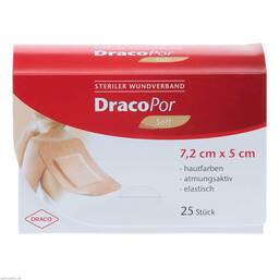 Abbildung: DracoPor Soft hautfarben Wundverband 5x7,2 cm steril 25 St, Verband PZN 06887731