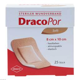 Abbildung: DracoPor Soft hautfarben Wundverband 8x10 cm steril 25 St, Verband PZN 06887872