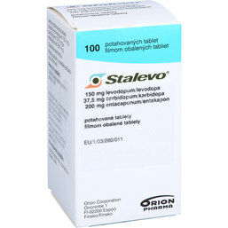 Abbildung: Stalevo 150 mg / 37,5 mg / 200 mg Filmtabletten 100 St, Filmtabletten PZN 06888943
