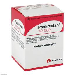 Abbildung: Pankreatan 10.000 magensaftresistente Kapseln 100 St, Magensaftresistente Hartkapseln PZN 06890006