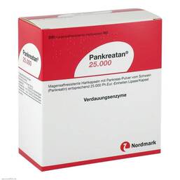 Abbildung: Pankreatan 25.000 magensaftresistente Kapseln 200 St, Magensaftresistente Hartkapseln PZN 06890041