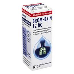 Abbildung: BROMHEXIN 12 BC Tropfen Tropfen zum Einnehmen, 30 ml PZN 06890549