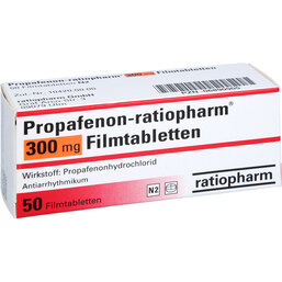 Abbildung: Propafenon ratiopharm 300 mg Filmtabletten 50 St, Filmtabletten PZN 06890905