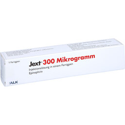 Abbildung: Jext 300 Mikrogramm Injektionslösung in Fertigpen 1 St, Injektionslösung in einem Fertigpen PZN 06896664