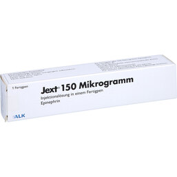 Abbildung: Jext 150 Mikrogramm Injektionslösung in Fertigpen 1 St, Injektionslösung in einem Fertigpen PZN 06896687