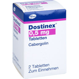 Abbildung: Dostinex 0,5 mg Tabletten 2 St, Tabletten PZN 06896782