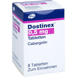 Abbildung: Dostinex 0,5 mg Tabletten 8 St, Tabletten PZN 06896807