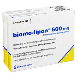 Abbildung: Biomo Lipon 600 mg Ampullen Ampullen, 10 St PZN 06897623