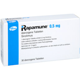 Abbildung: Rapamune 0,5 mg überzogene Tabletten 30 St, Überzogene Tabletten PZN 06902554