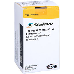 Abbildung: Stalevo 125 mg / 31,25 mg / 200 mg Filmtabletten 100 St, Filmtabletten PZN 06908261