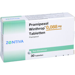 Abbildung: Pramipexol Winthrop 0,088 mg Tabletten 30 St, Tabletten PZN 06911903