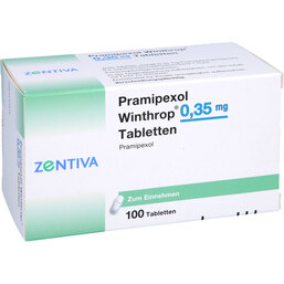 Abbildung: Pramipexol Winthrop 0,35 mg Tabletten 100 St, Tabletten PZN 06912096