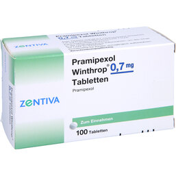 Abbildung: Pramipexol Winthrop 0,7 mg Tabletten 100 St, Tabletten PZN 06912104