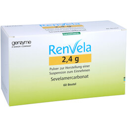 Abbildung: Renvela 2,4 g Pulver Sachets 60 St, Pulver zur Herstellung einer Suspension zum Einnehmen PZN 06912802