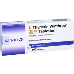 Abbildung: L-Thyroxin Winthrop 25 µg Tabletten 100 St, Tabletten PZN 06912825
