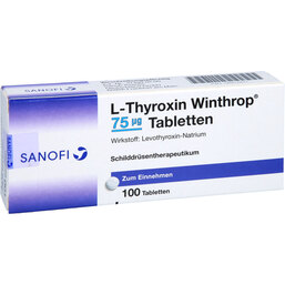 Abbildung: L-Thyroxin Winthrop 75 µg Tabletten 100 St, Tabletten PZN 06912877