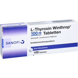 Abbildung: L-Thyroxin Winthrop 100 µg Tabletten 100 St, Tabletten PZN 06912908