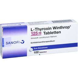 Abbildung: L-Thyroxin Winthrop 125 µg Tabletten 100 St, Tabletten PZN 06912920