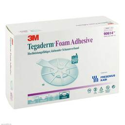 Abbildung: Tegaderm Foam Adhesive FK 6,9x7,6cm oval 90614 10 St, Verband PZN 06917219