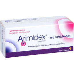 Abbildung: Arimidex 1 mg Filmtabletten 100 St, Filmtabletten PZN 06919773