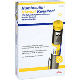 Abbildung: Huminsulin Normal Kwikpen Injektionslösung 5 St, Injektionslösung PZN 06922054