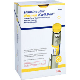Abbildung: Huminsulin Normal Kwikpen Injektionslösung 10 St, Injektionslösung PZN 06922060