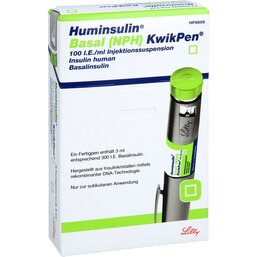 Abbildung: Huminsulin Basal (NPH) Kwikpen Injektionssuspension 5 St, Injektionssuspension PZN 06922108