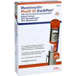 Abbildung: Huminsulin Profil III Kwikpen Injektionssuspension 5 St, Injektionssuspension PZN 06922137