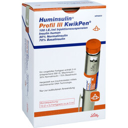 Abbildung: Huminsulin Profil III Kwikpen Injektionssuspension 10 St, Injektionssuspension PZN 06922143