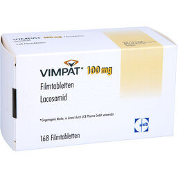 Abbildung: Vimpat 100 mg Filmtabletten 168 St, Filmtabletten PZN 06926709