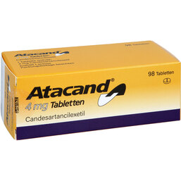 Abbildung: Atacand 4 mg Tabletten 98 St, Tabletten PZN 06937009