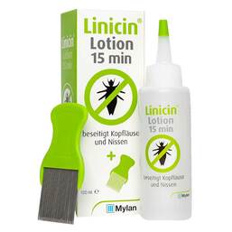 Abbildung: Linicin® Lotion 15 min mit Läusekamm 100 ml, Lotion PZN 06939385