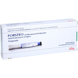 Abbildung: Forsteo 20 µg / 80 µl Injektionslösung i.e.vorgef.Injektor 1 St, Injektionslösung PZN 06944676