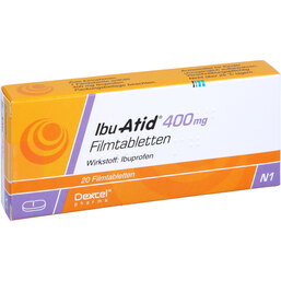 Abbildung: Ibu Atid 400 mg Filmtabletten 20 St, Filmtabletten PZN 06952457