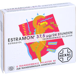 Abbildung: Estramon 37,5 transdermale Pflaster 6 St, Pflaster transdermal PZN 06956975