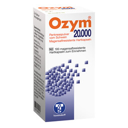Abbildung: Ozym® 20.000 Magensaftresistente Hartkapseln 100 St, Kapseln PZN 06958112