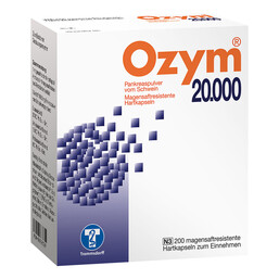 Abbildung: Ozym® 20.000 Magensaftresistente Hartkapseln 200 St, Kapseln PZN 06958129